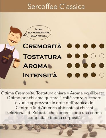 Cialda ESE 44 SerCoffee Miscela Classica x100 Comp. SerCoffee - 2