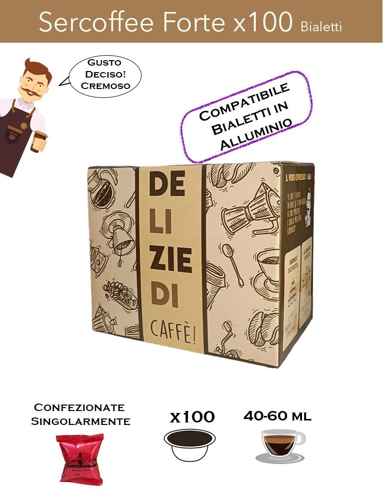 Bialetti SerCoffee Miscela Forte x100 Comp. SerCoffee - 1