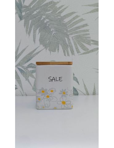 Barattolo Sale quadrato modello Daisy  - 1