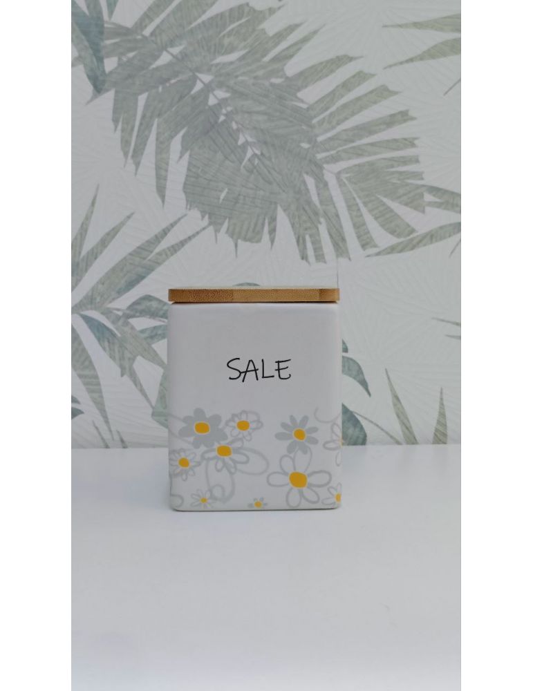 Barattolo Sale quadrato modello Daisy  - 1