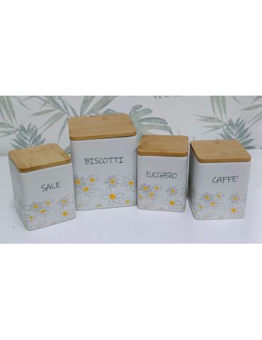 SET BARATTOLI CERAMICA MODELLO DAISY  - 1