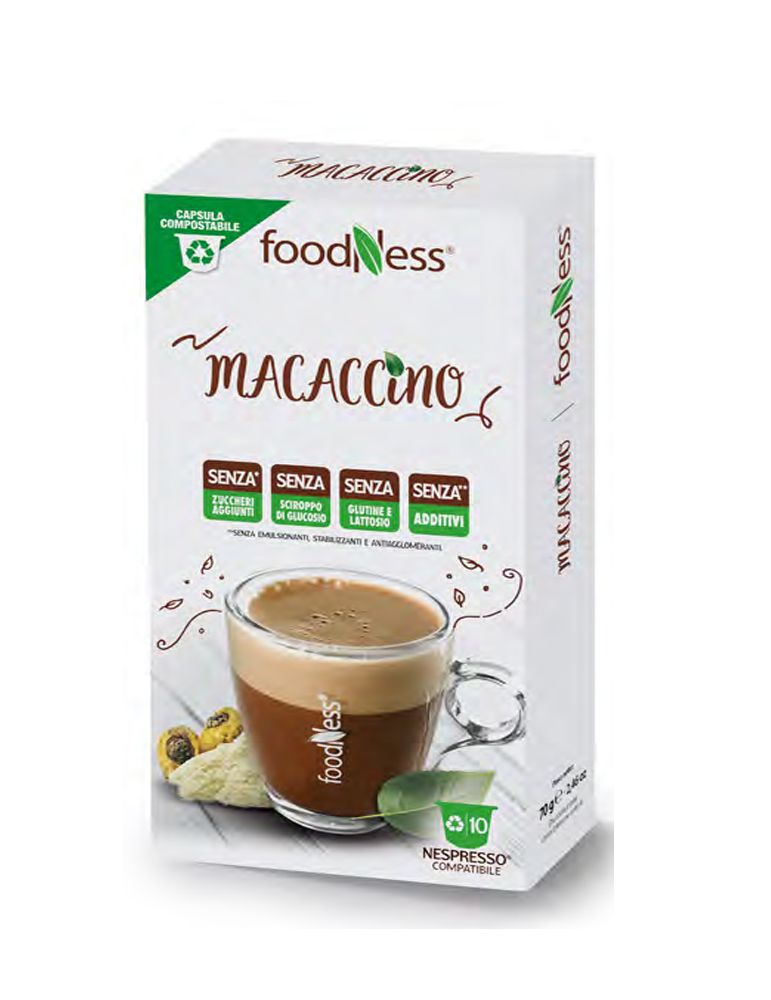 FOODNESS 10 Capsule Compatibili Nespresso BEVANDA MACACCINO FREE FoodNess - 1