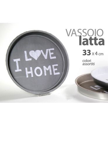 Vassoio il Latta I Love Home