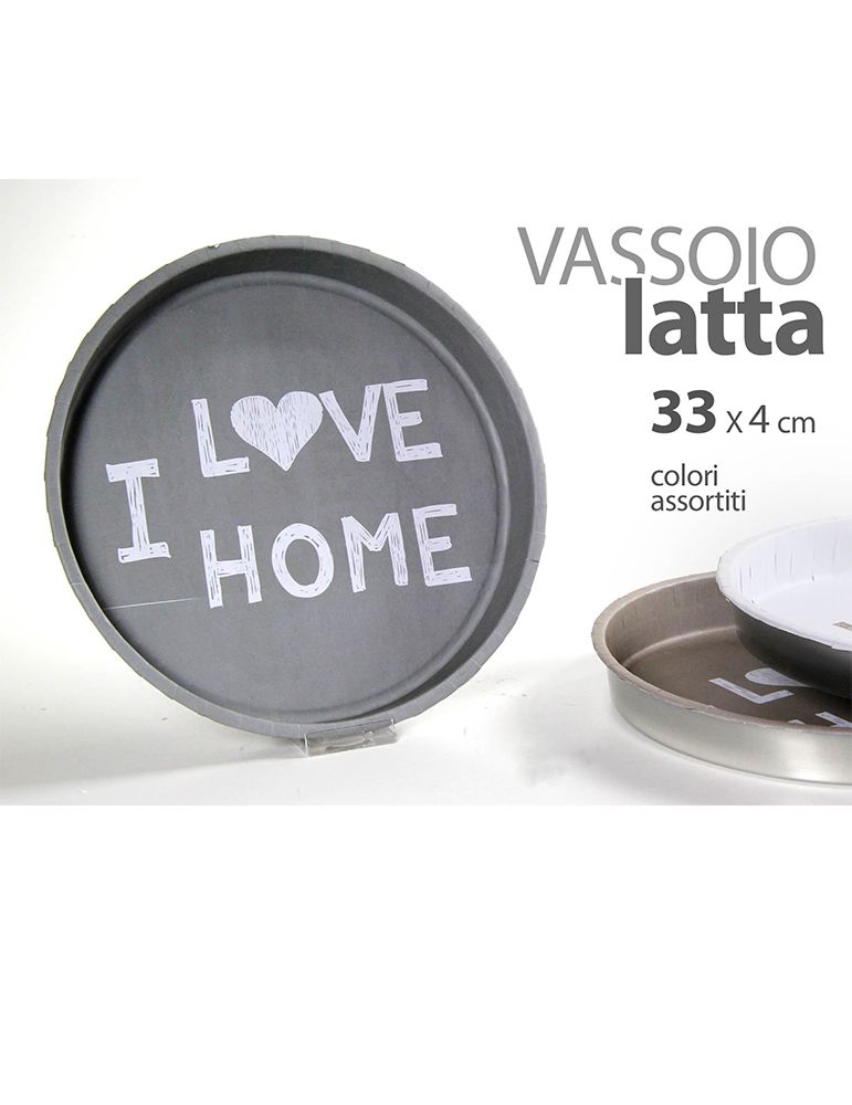 Vassoio il Latta I Love Home